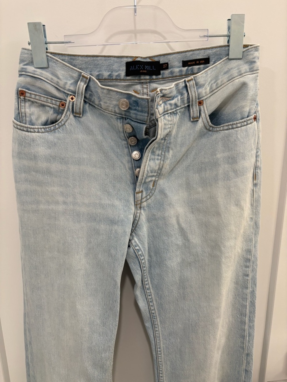 Alex Mill Jane Mid Rise Straight Jean in Nara Wash Size 27 - Picture 5 of 8